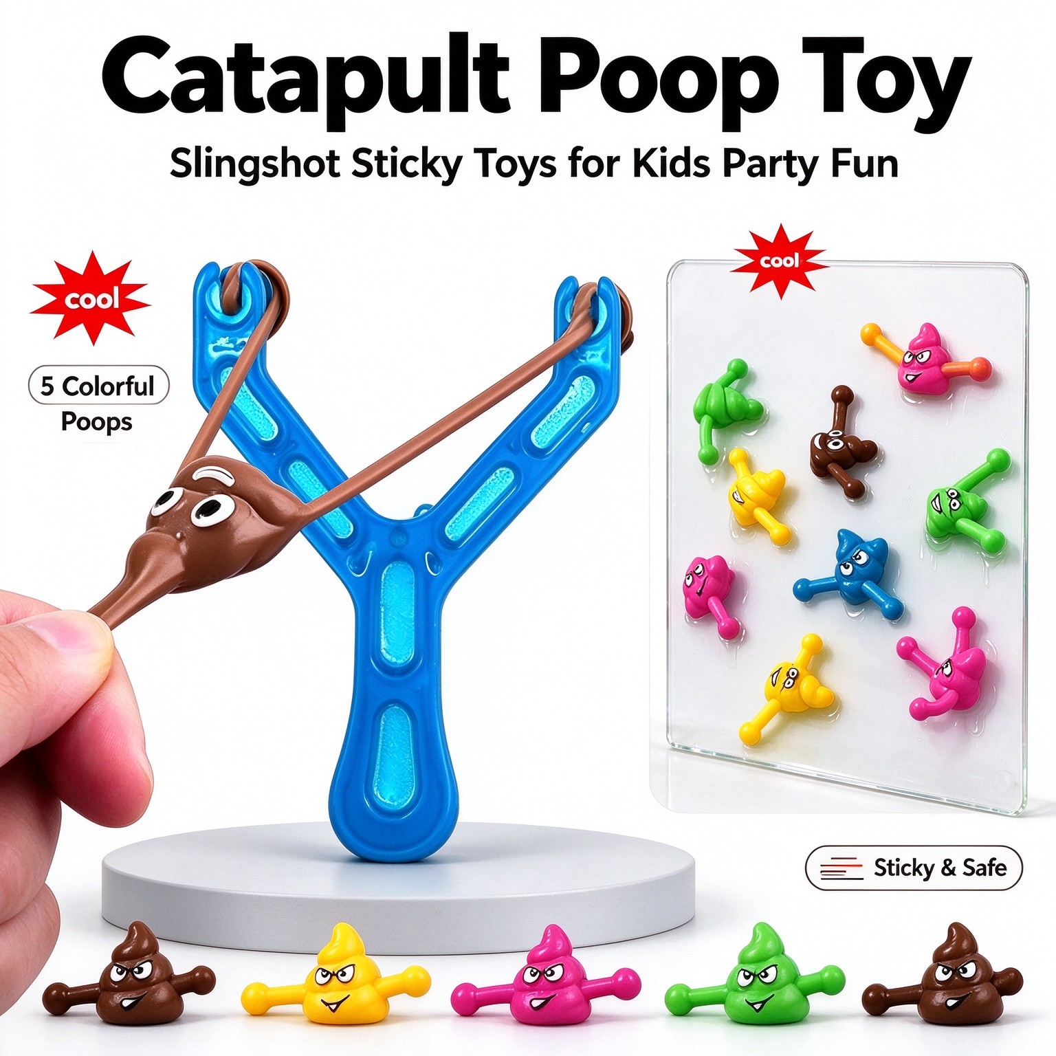 5Pcs Fake Poop Slingshot Funny - Fake Poop Gag Gift review and price