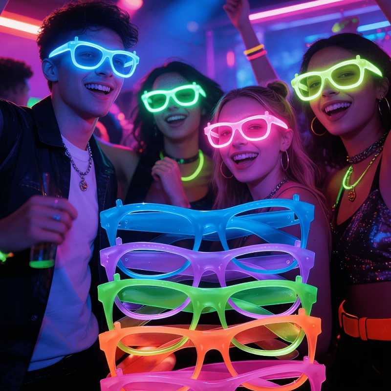 2/24pcs Glow-in-the-Dark Neon  - Glow In The Dark Party Glasses review and price