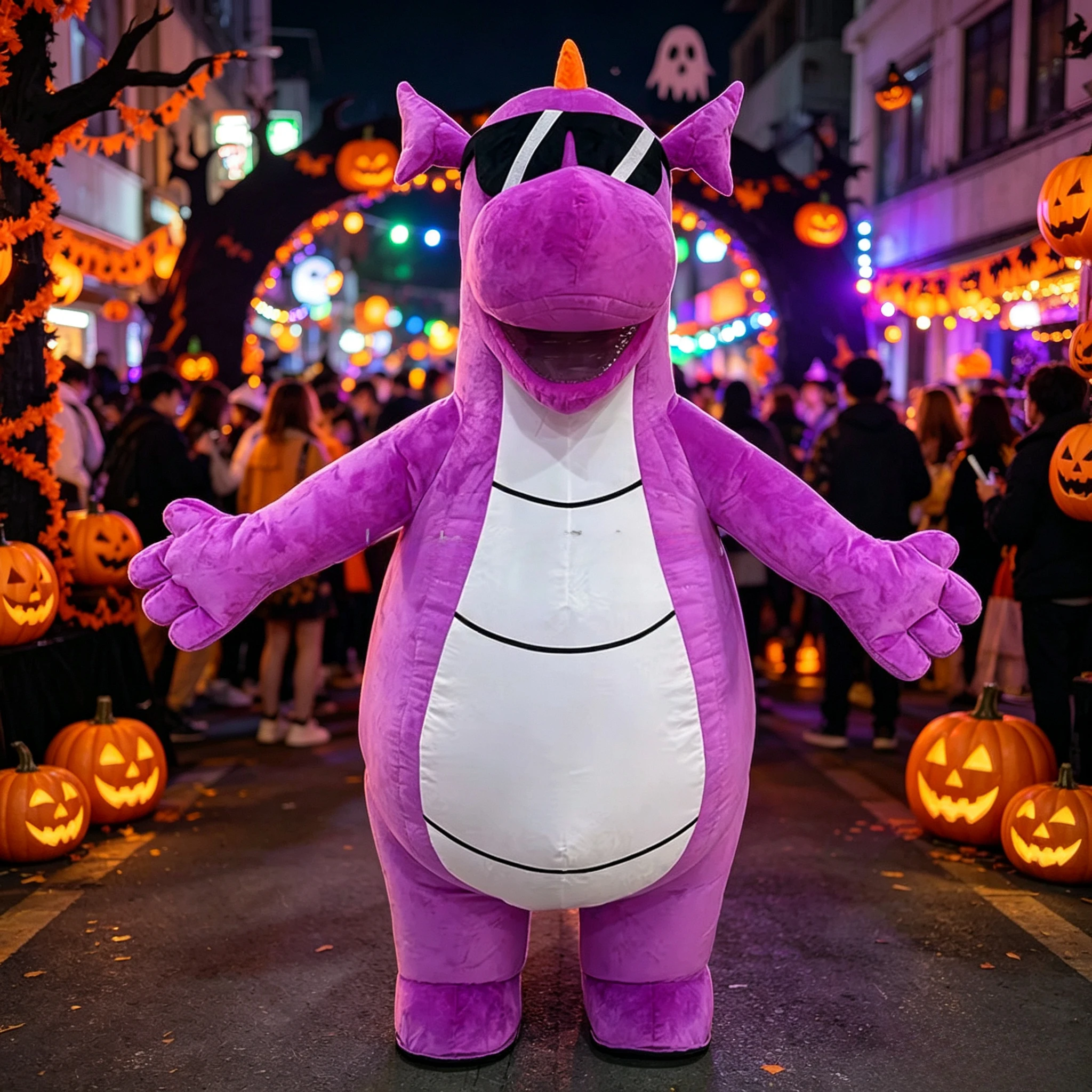 Adult Inflatable Purple Dinosa - Inflatable Dinosaur Costume Adult review and price