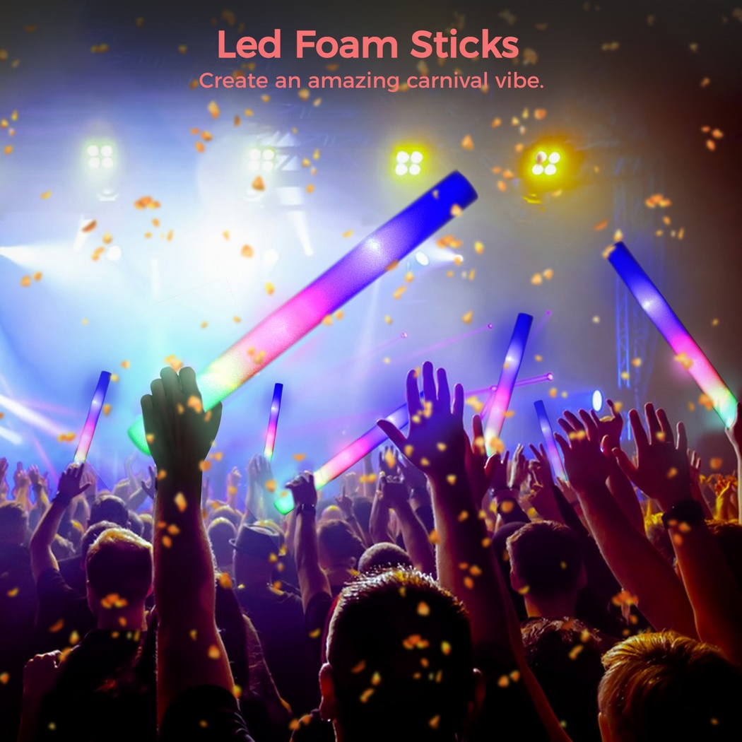40Pcs Led Foam Sticks Foam Glo - Flashing Led Foam Sticks Party review and price