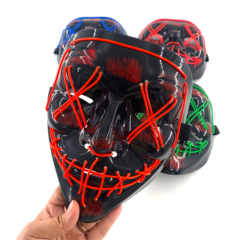 2026 Wireless Colorful Neon Li - Led Purge Mask Halloween review and price